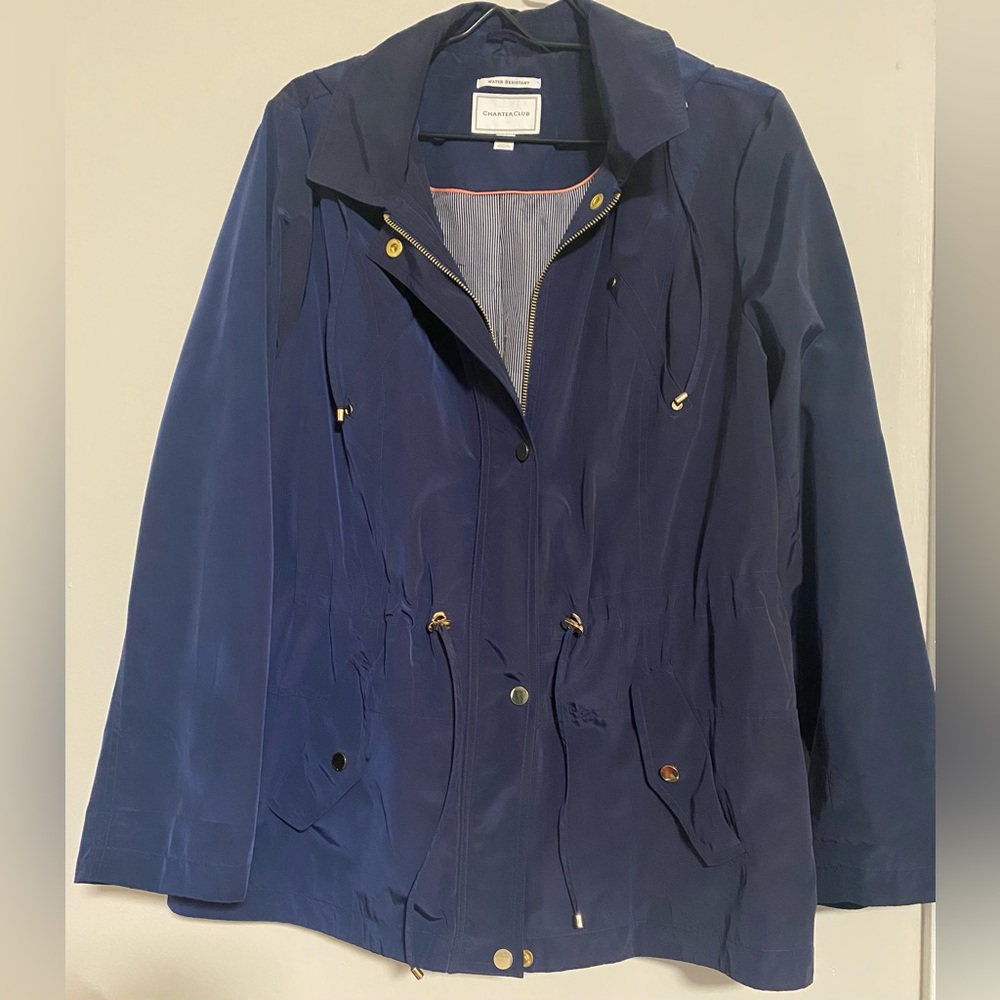 Charter Club Navy Utility Jacket